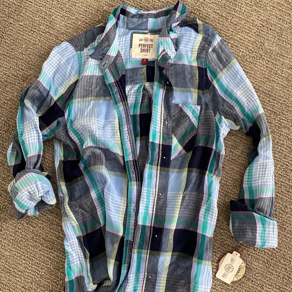 NWT SO Perfect Shirt Button Down